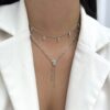 ⁦שרשרת עניבה מכסף עם עין משובצת⁩ – תמונה ⁦2⁩