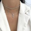 ⁦שרשרת טניס שפיצים 2.5 מ"מ40 ס"מ מכסף⁩ – תמונה ⁦2⁩