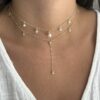 ⁦שרשרת עניבה מזהב עם אבני חן⁩ – תמונה ⁦2⁩