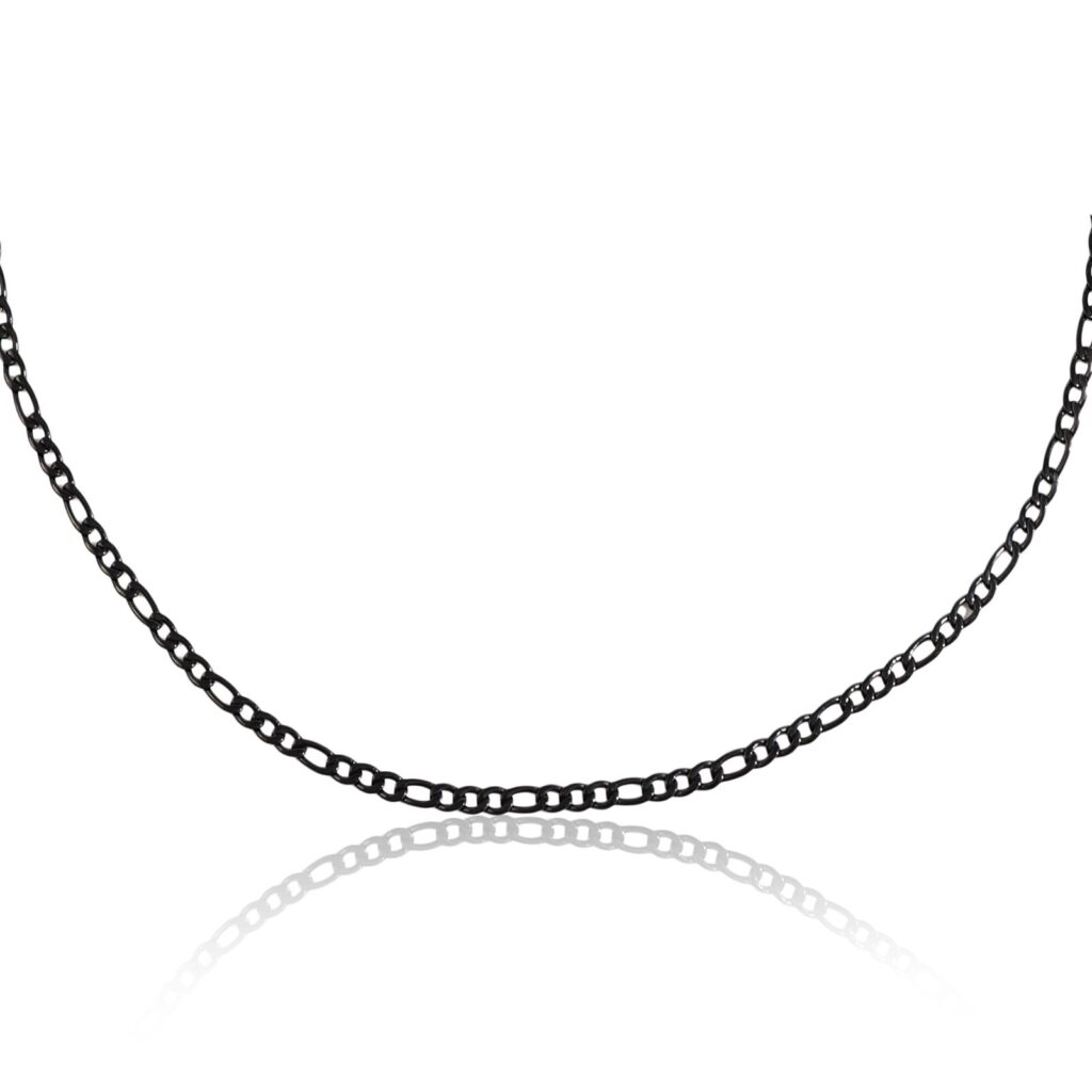 שרשרת גורמט שחורה לגברים בעבודת יד עם ציפוי שחור – תכשיטי אופנה בעיצוב אישי מבית C-vera