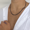 ⁦שרשרת אחידה מכסף שחור לגבר⁩ – תמונה ⁦4⁩