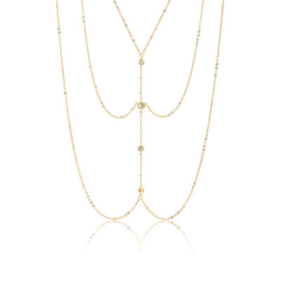 שרשרת בטן כפולה מזהב