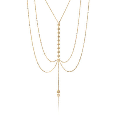 שרשרת בטן כפולה מציפוי זהב