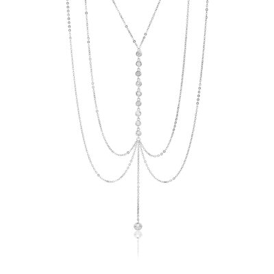 שרשרת בטן כפולה מכסף